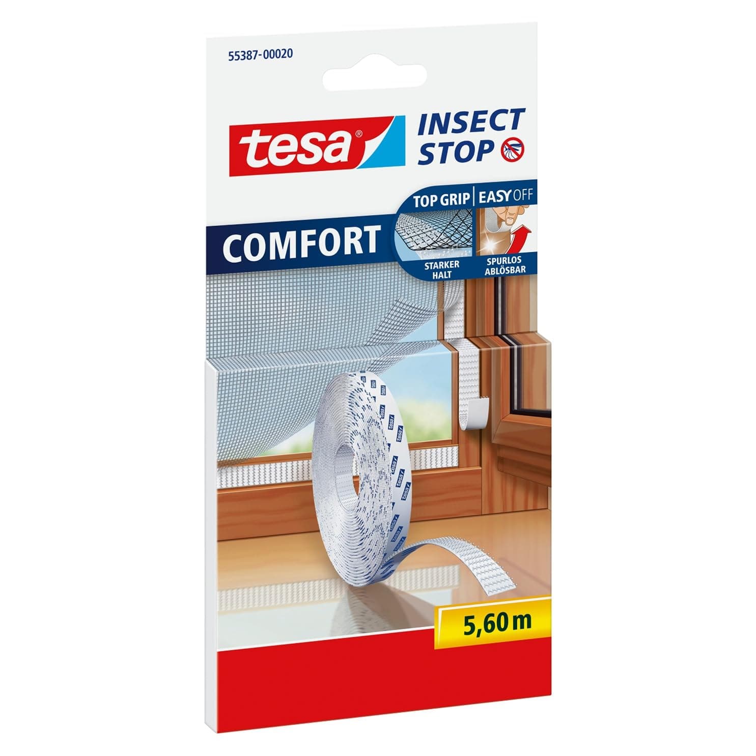 tesa 55387 Mosquito Fly And Insect, Hook And Loop Replacement Roll 5.6m