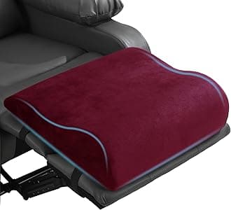 HOMBYS Extra Large Recliner Leg Pillow, Memory Foam Foot Rest Cushion Wave Shape Recliner Footrest Extender, Multi Purpose Back & Lumbar Support Pillow for Recliner, Bed, Sofa Couch, (Burgundy)