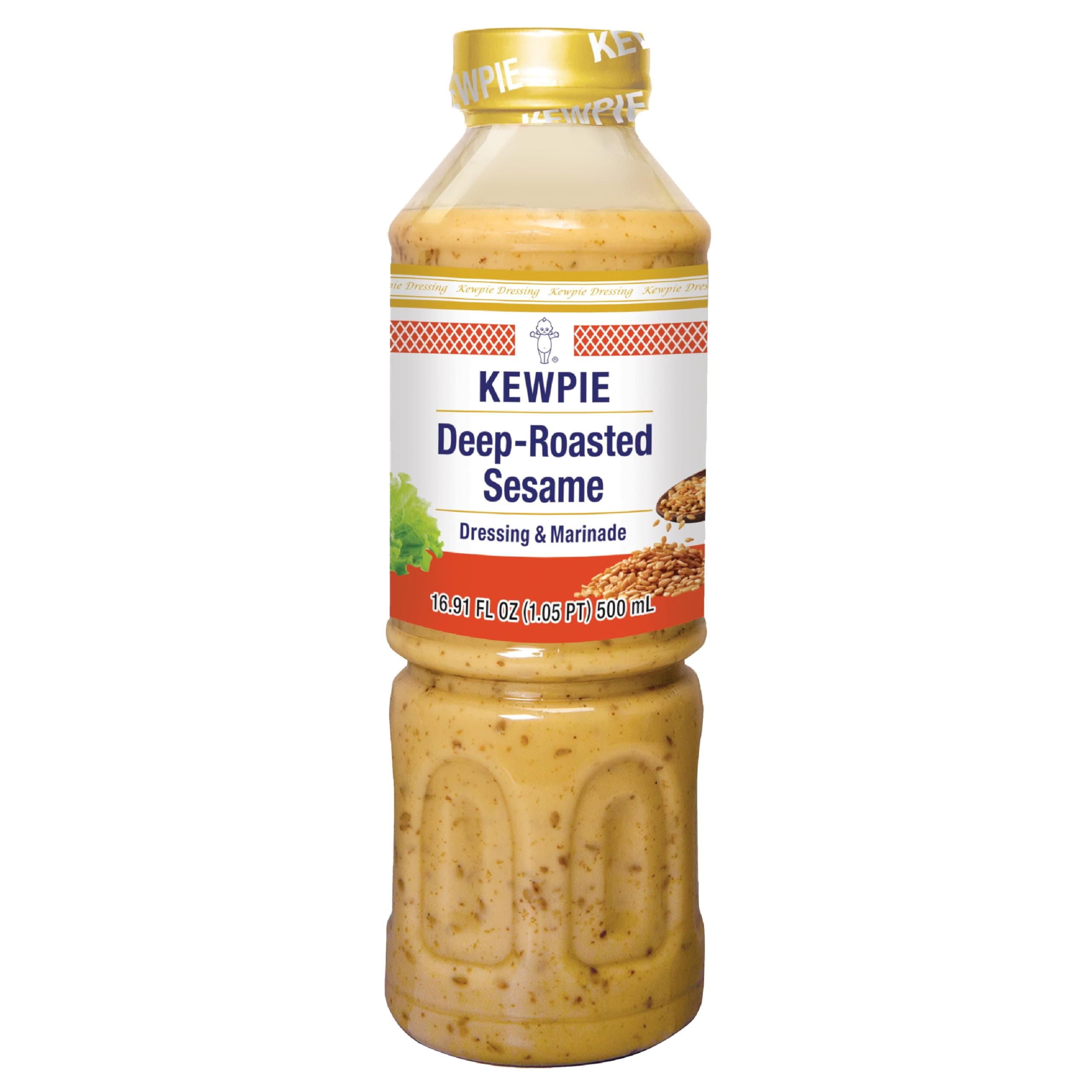 Deep‑Roasted Sesame Dressing & Marinade, Rich Roasted Traditional Japanese-Style, Kosher Certified Condiment, Creamy, Bold Umami Flavor, Perfect for Salads, Veggies, Meats & Dips, 16.9 fl oz