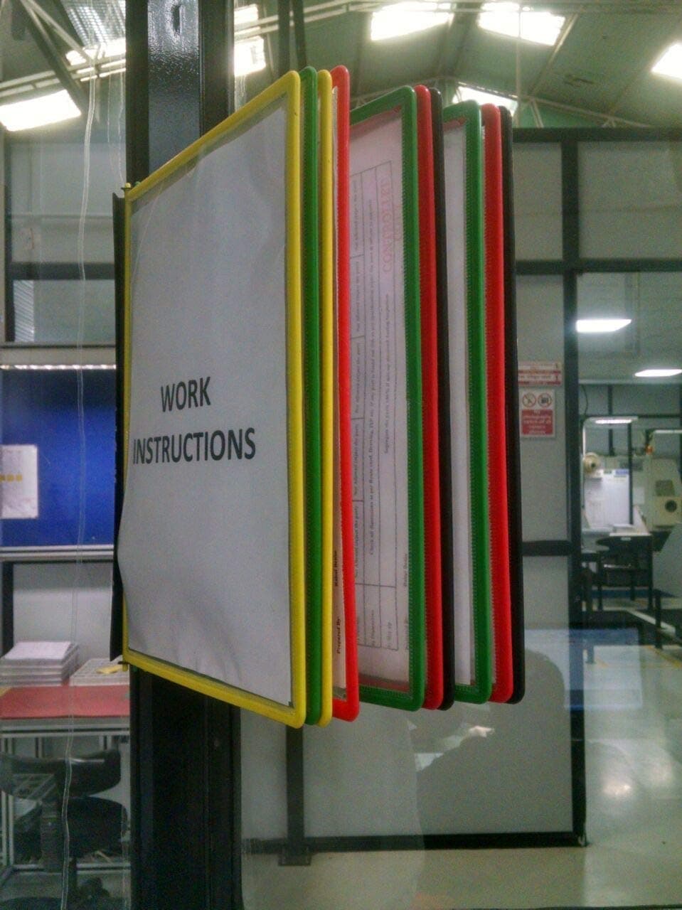 Infomate Plastic Wall Unit Hanging Display Pocket Documents Certificate Storage File Folder with 10 Folders for Home and Office, A4 Size, Multicolour