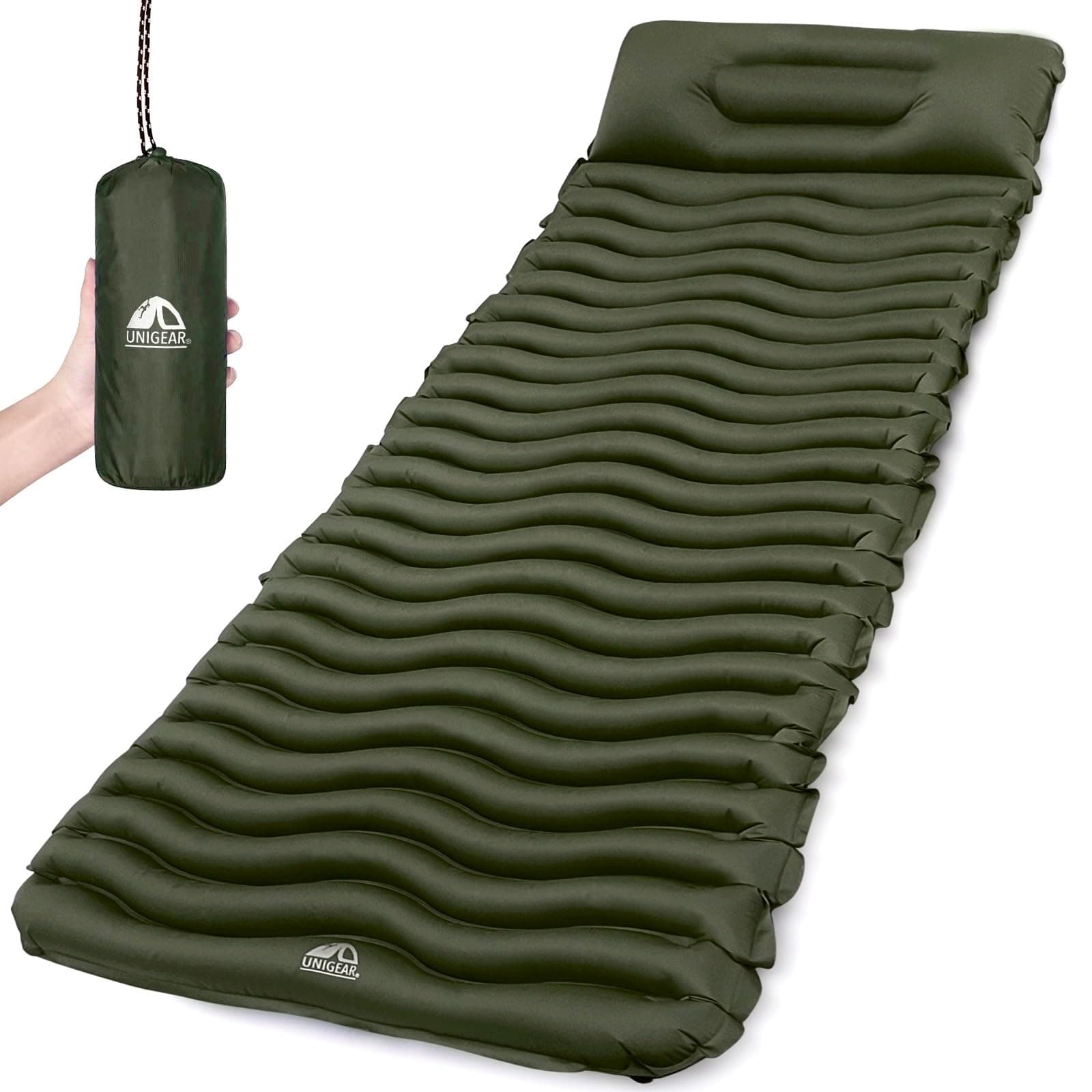 Unigear Ultralight Inflatable Sleeping Pad, Compact Air Camping Mat,Lightweight Camping Mattress for Backpacking, Hiking and Traveling