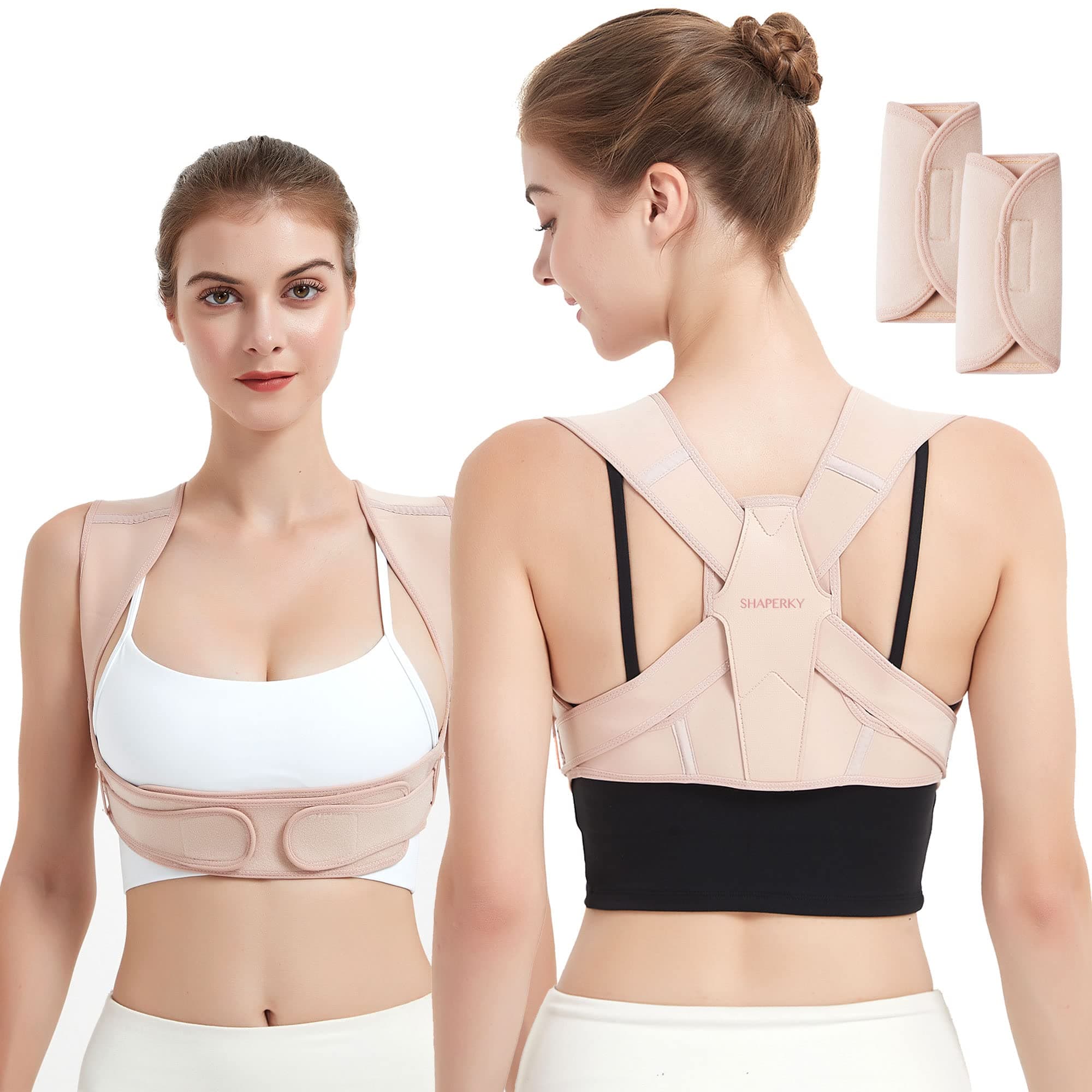 Posture Corrector for Women and Men, Adjustable Upper Back Brace for Posture Hunchback Support and Providing Pain Relief from Neck, Shoulder, and Upper Back (Large/X-Large)