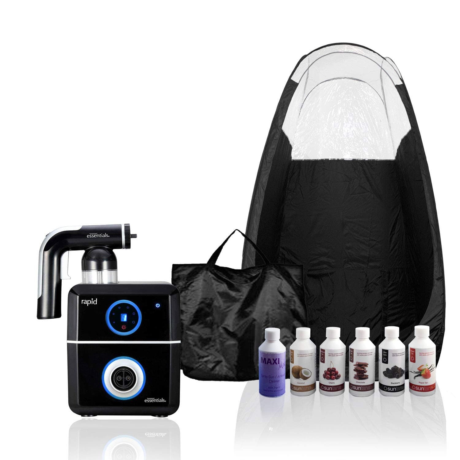 Tanning Essentials Rapid Black Complete Kit with Black Tent and FREE solutions