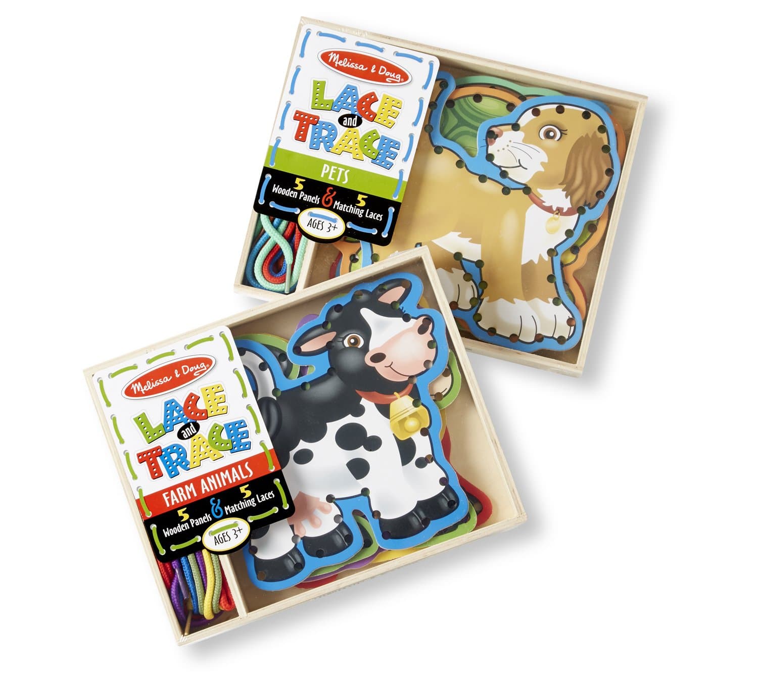 Melissa & Doug Lace & Trace Bundle - Pets & Farm Animals