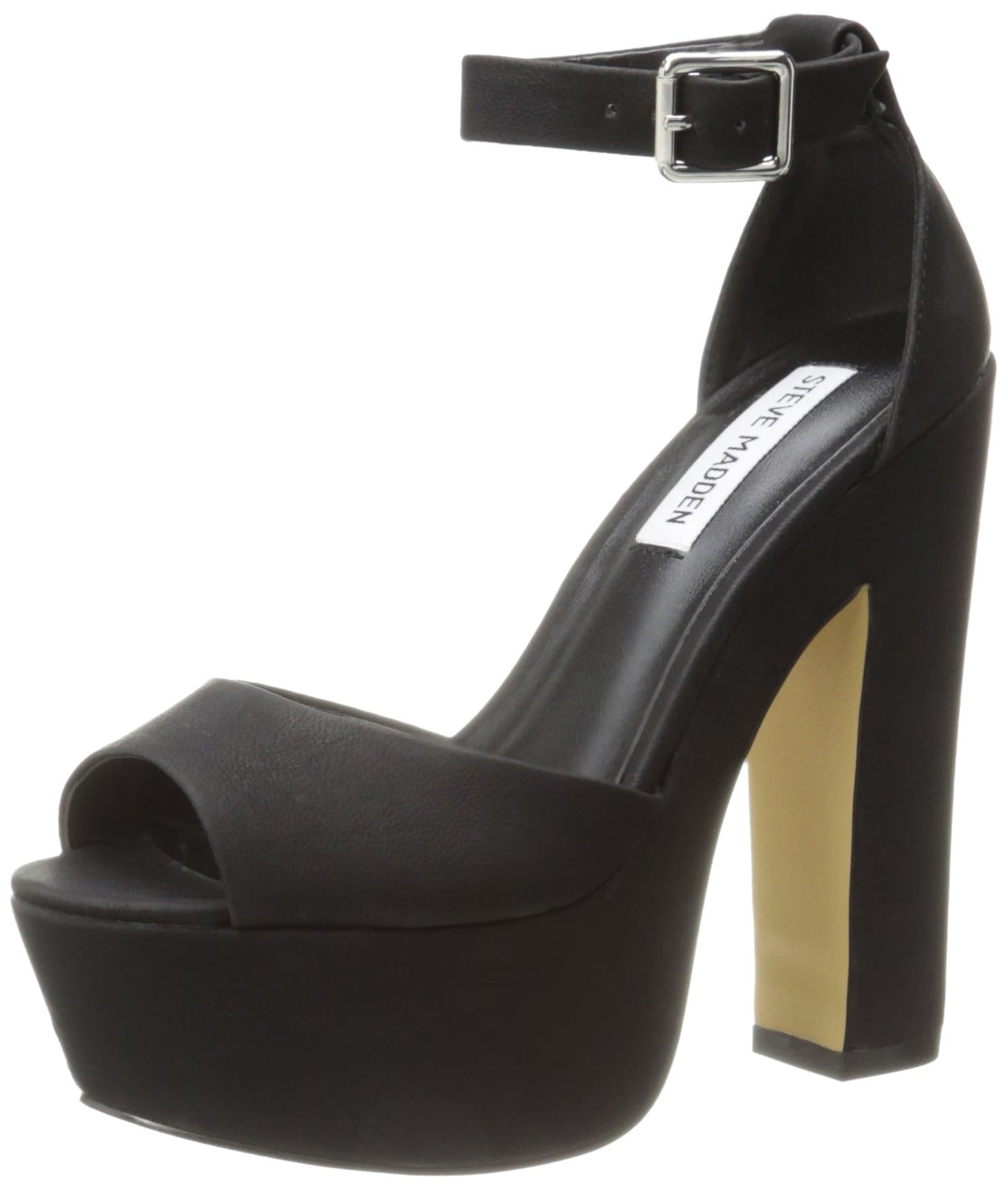 Steve Madden Women's Whitman Black Platform 8.5 M