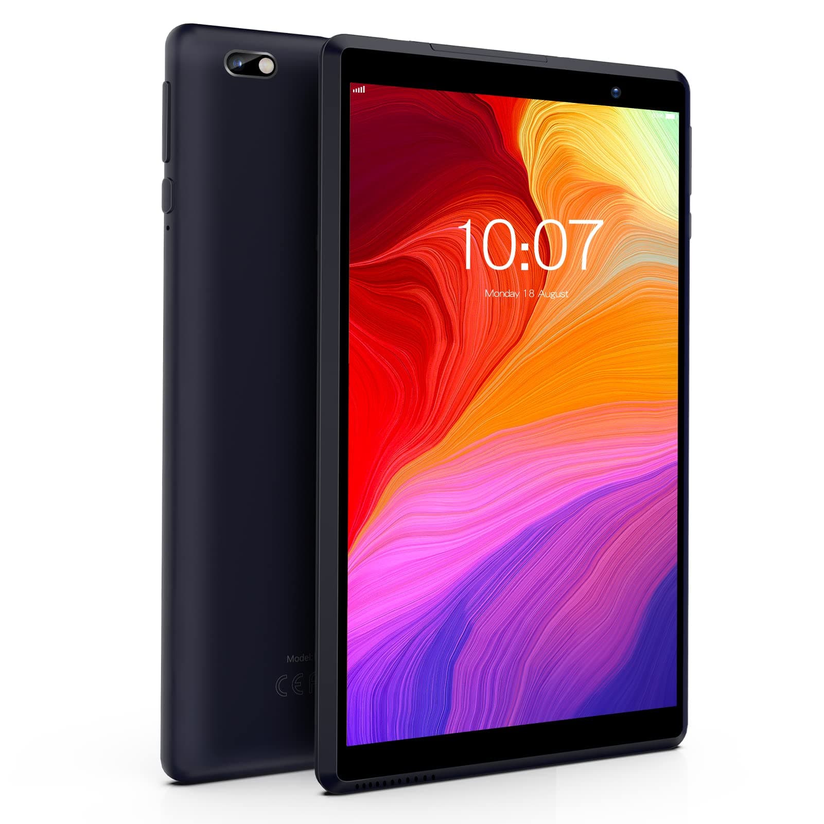 PRITOM Android Tablet 8 inch Android 10.0 OS Tablet, 4000mAh,64GB ROM, Quad Core Processor, HD IPS Screen, 2.0 Front + 8.0 MP Rear Camera, Wi-Fi, Bluetooth, Tablet PC(Black)