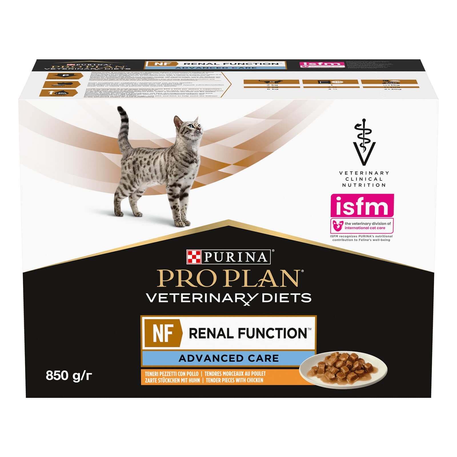 PRO PLAN VETERINARY DIETS NF Renal Function Wet Cat Food Chicken 10x85g