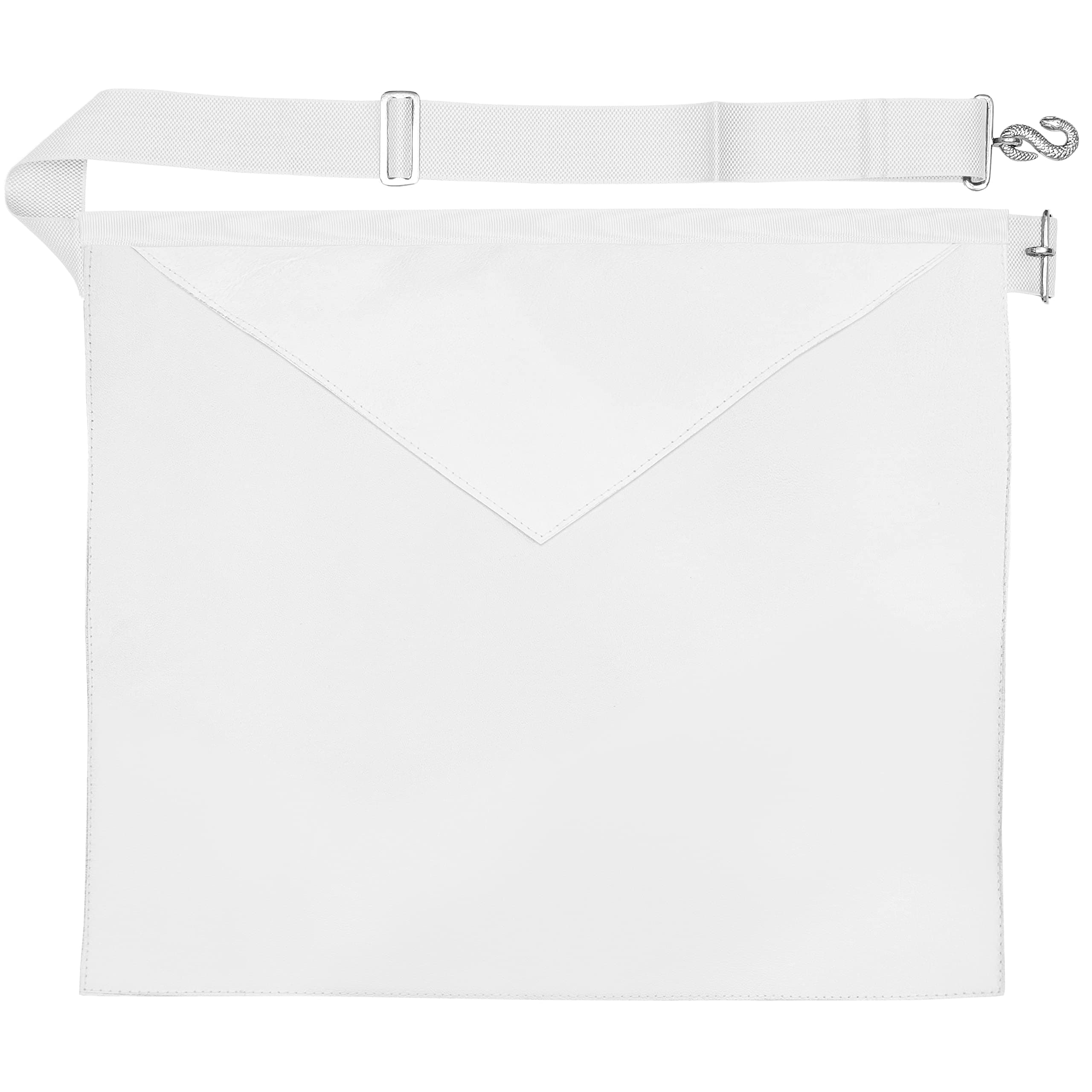 Craft Entered 1st Degree Apprentice Apron - White Colour - Lambskin/Imitation Leather - Adjustable Belt - Freemason Gifts For Men