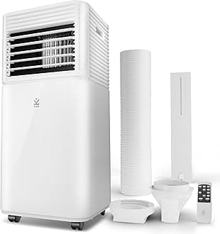 – S-80 - Avalla Portable Air Conditioner 5000 BTU - 4-in-1 AC with Dehumidifier, Fan & Sleep Mode - Quiet 50dB, Auto Cooling, Digital Display, Remote, Timer & Window Kit - Cools Rooms Up to 34m³