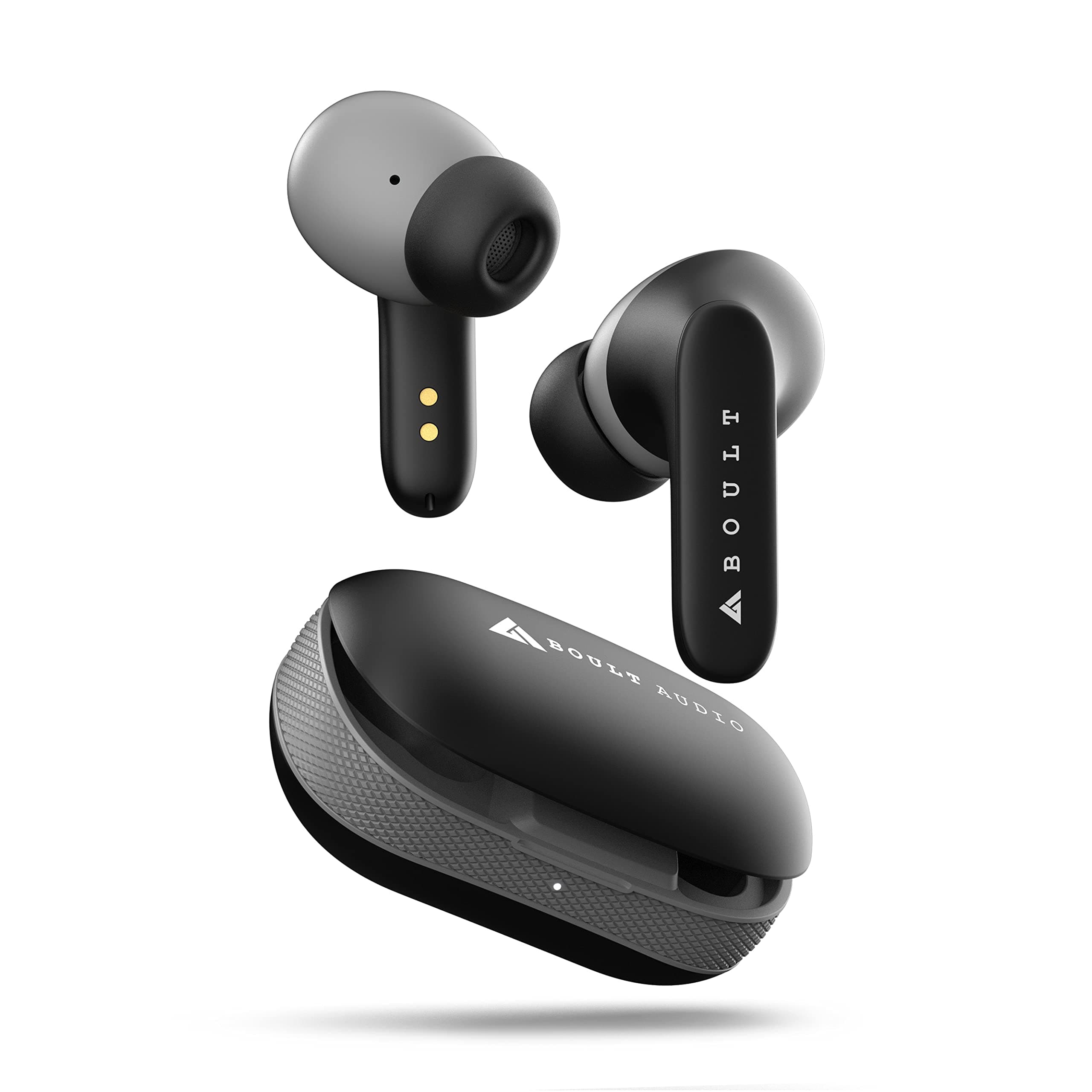 GOBOULT Z20 Truly Wireless Bluetooth Ear Buds with 51 Hours Playtime, Zen™ Clear Calling ENC Mic, Made in India, Low Latency Gaming, Rich Bass Drivers, IPX5, TWS Earbuds Bluetooth Wireless (Black)