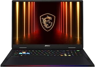 Raider 18 HX AI 18” 120Hz UHD+ Gaming Laptop: Intel Core U9-285HX, NVIDIA Geforce RTX 5090, 64GB DDR5, 2TB NVMe SSD, Thunderbolt 5, Wi-Fi 7, Win 11 Pro: Black A2XWJG-069US