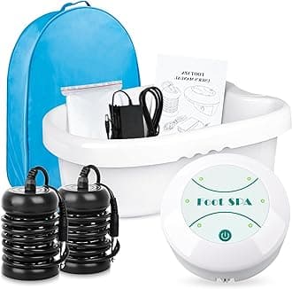 LeCuag Ionic Foot Bath Detox Machine, Portable Foot Detox Machine Ion Cleanse Bath System with Stroage Bag, 100 Spa Liners, Spa At Home Detox