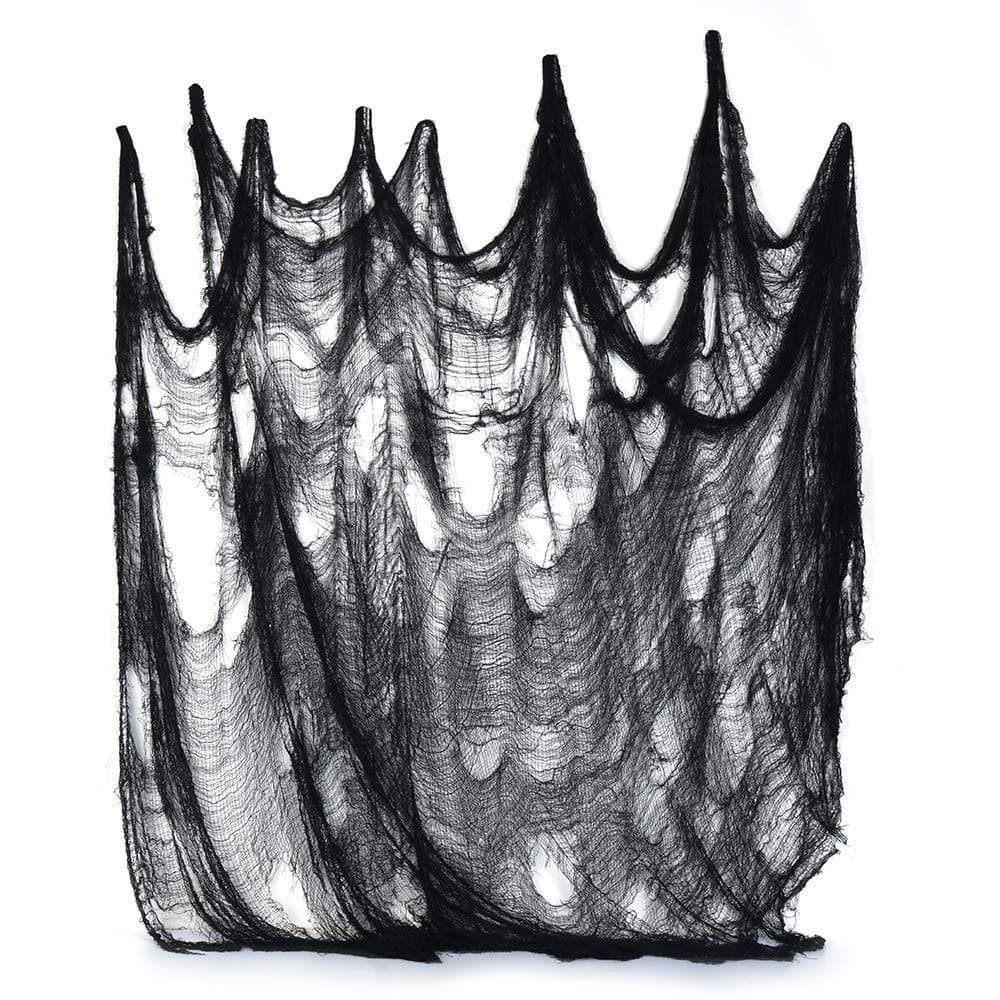 Black Creepy Halloween Curtain