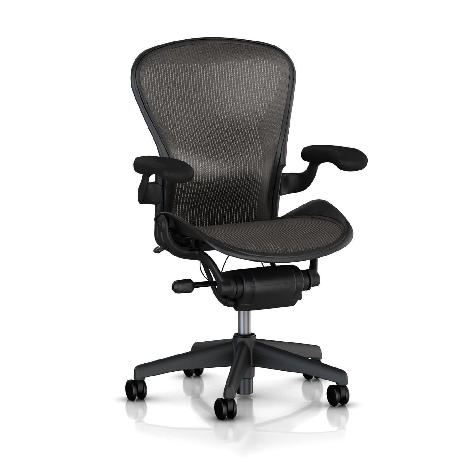 Herman Miller Aeron Home Office Basic Chair - Size C Large Graphite Frame, Classic Carbon