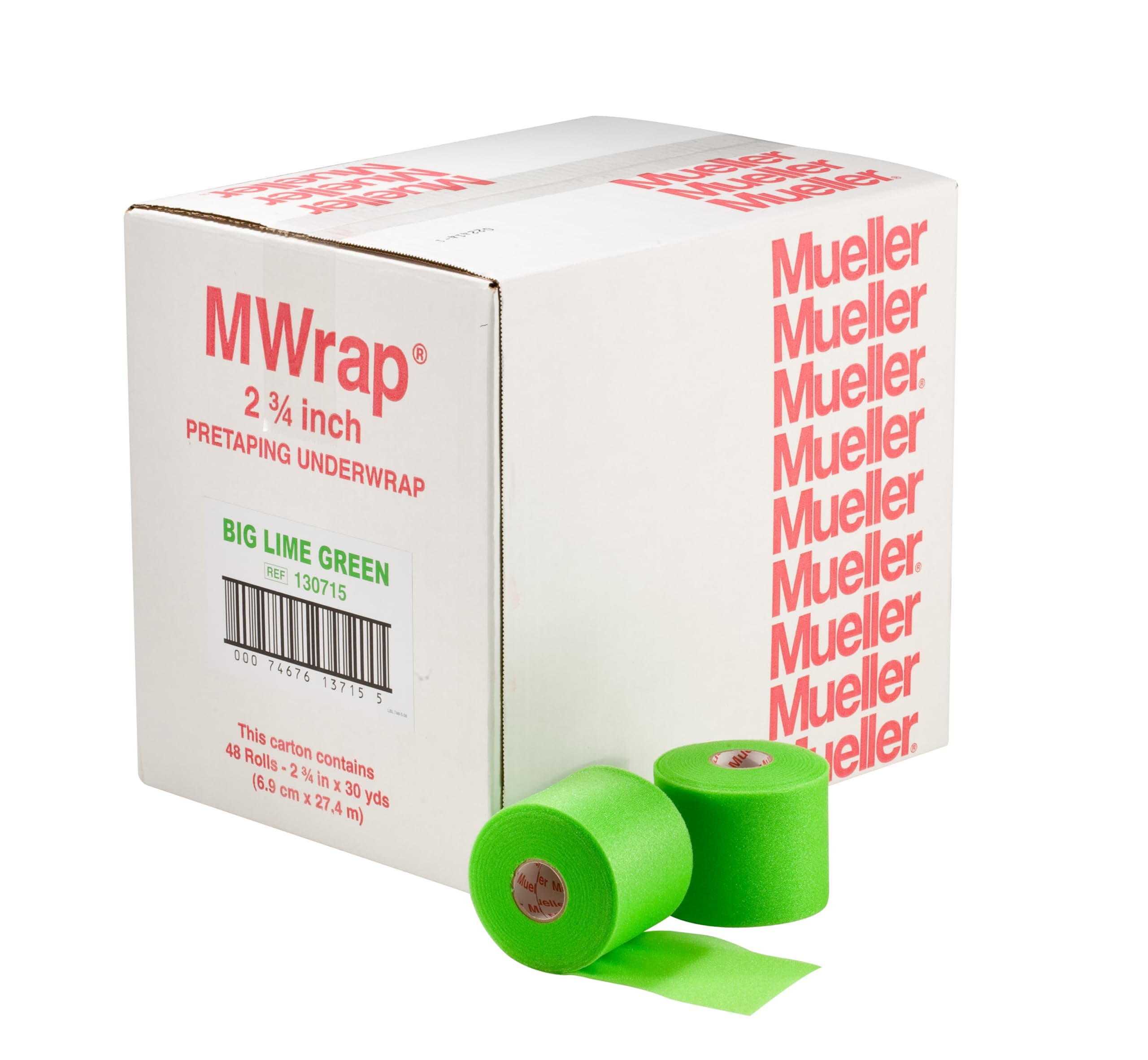 Big Bold Mwrap underwrap, Big Lime Green, 6.9 cm x 27.4 m, 48 rolls