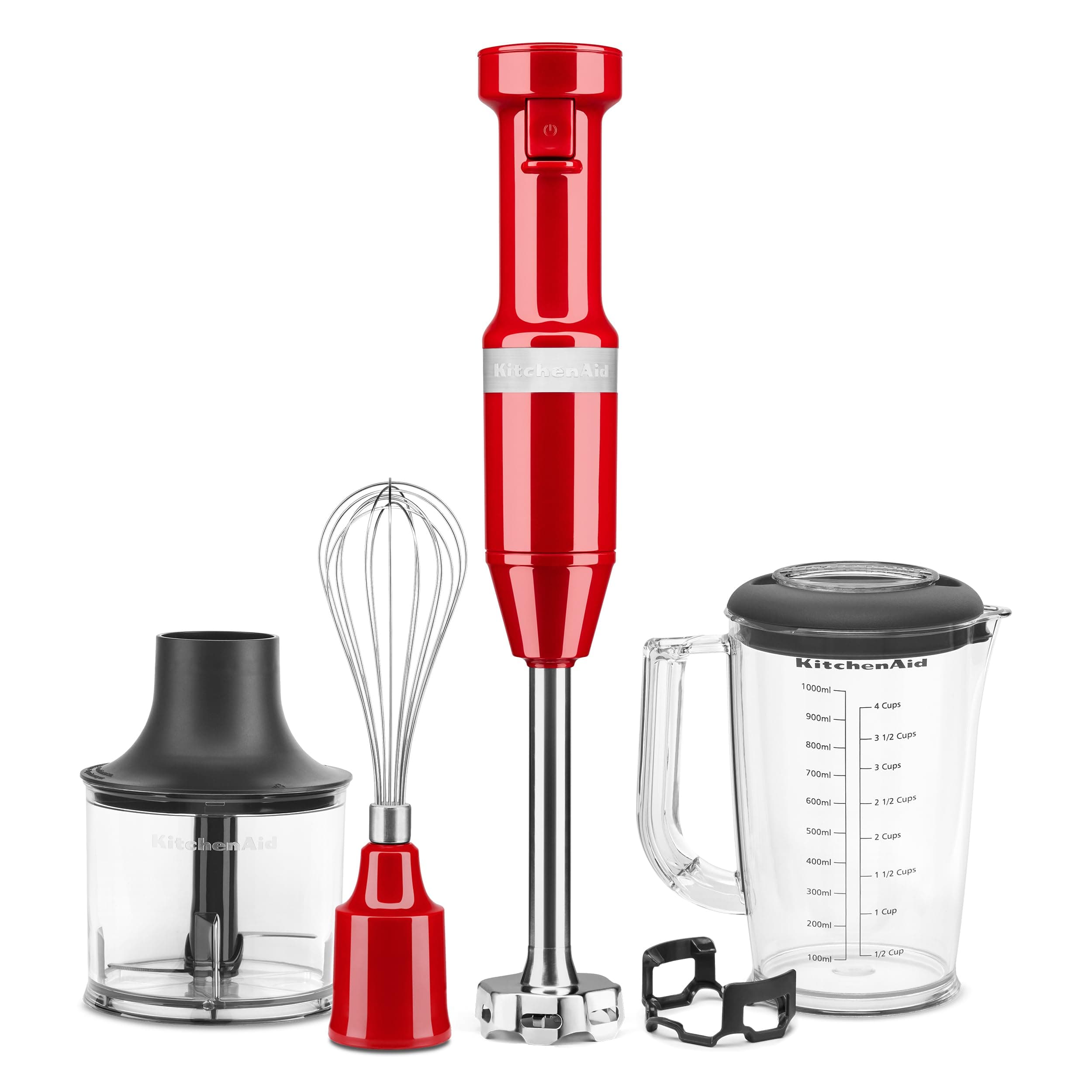 KitchenAid KHBV83ER Variable Speed Corded Hand Mixer with Accessories, Empire Red