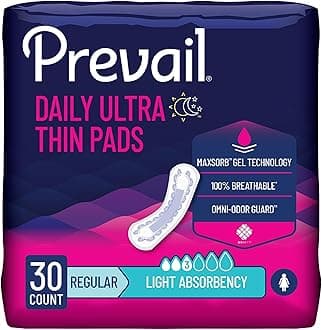 Proven - Prevail Incontinence Bladder Control Pads - Bladder Leak Pads - Light Absorbency, Regular, 90 Count (3 Packs of 30)
