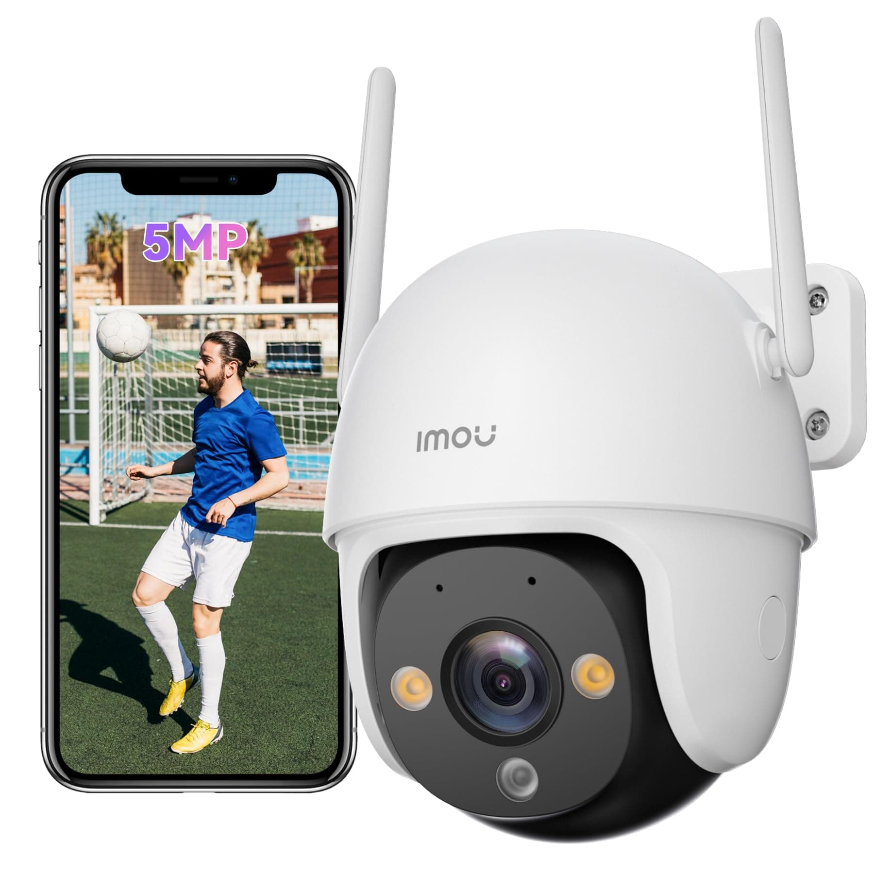 Imou 5MP Outdoor Camera Wireless, 3K Security Camera for Home, Pan/Tilt Outdoor Surveillance Cameras, Pet Camera with Human Detection, Smart Tracking, CCTV Smart Camera with Alexa(DK7 5MP)