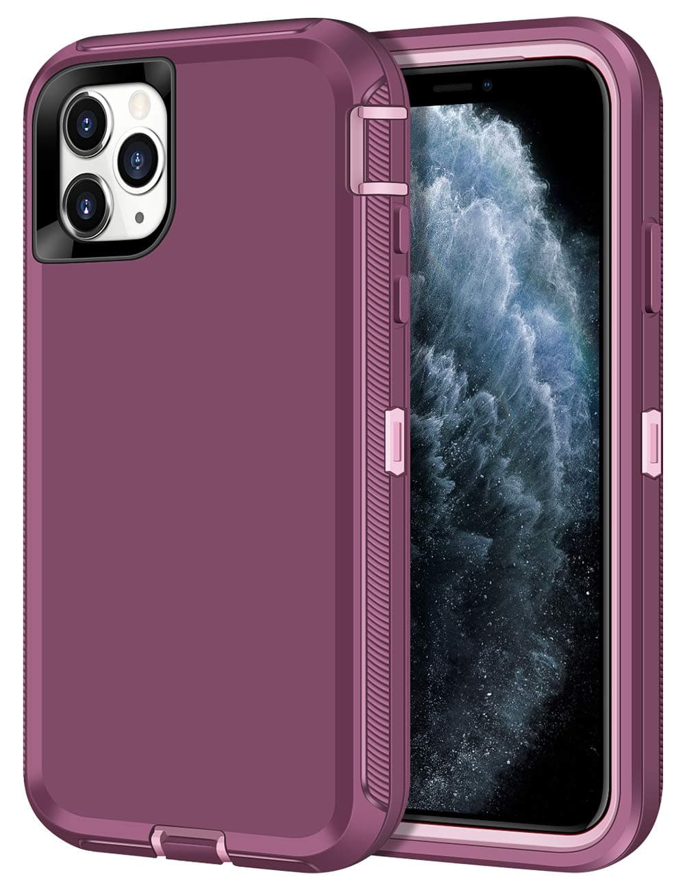 CHEERINGARY Case for iPhone 11 Pro Max Case Protective Shockproof Heavy Duty Anti Scratch Case iPhone 11 Pro Max Case for Men Women Dust Proof Antislip Case for iPhone 11 Pro Max 6.5 inches Wine Red