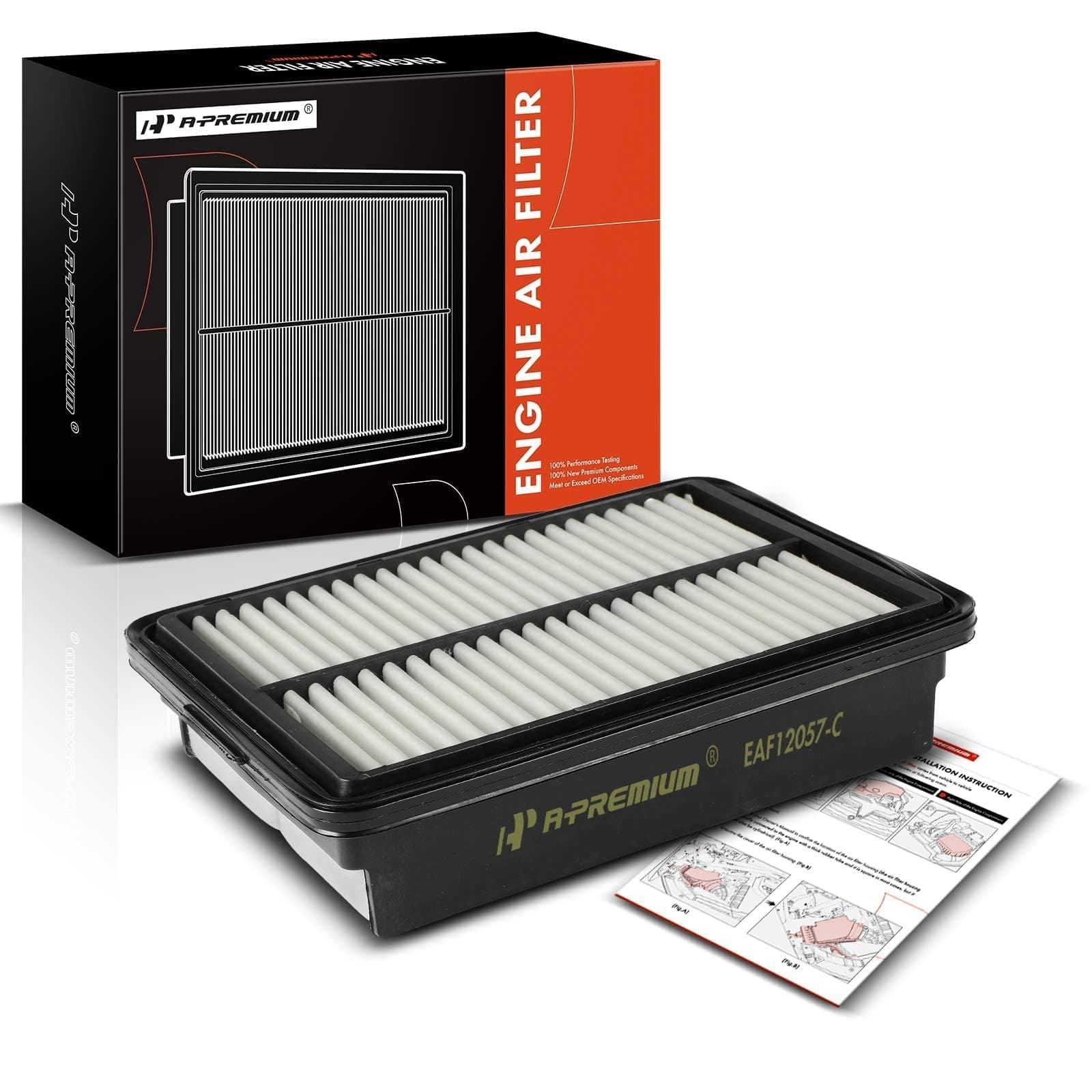 - A-Premium Engine Air Filter Compatible with Hyundai Elantra(17-20), Kona(18-23), Veloster(19-21) & Kia Forte(19-23), Forte5(20-23), Soul(20-23) - 1.4L 1.6L 2.0L