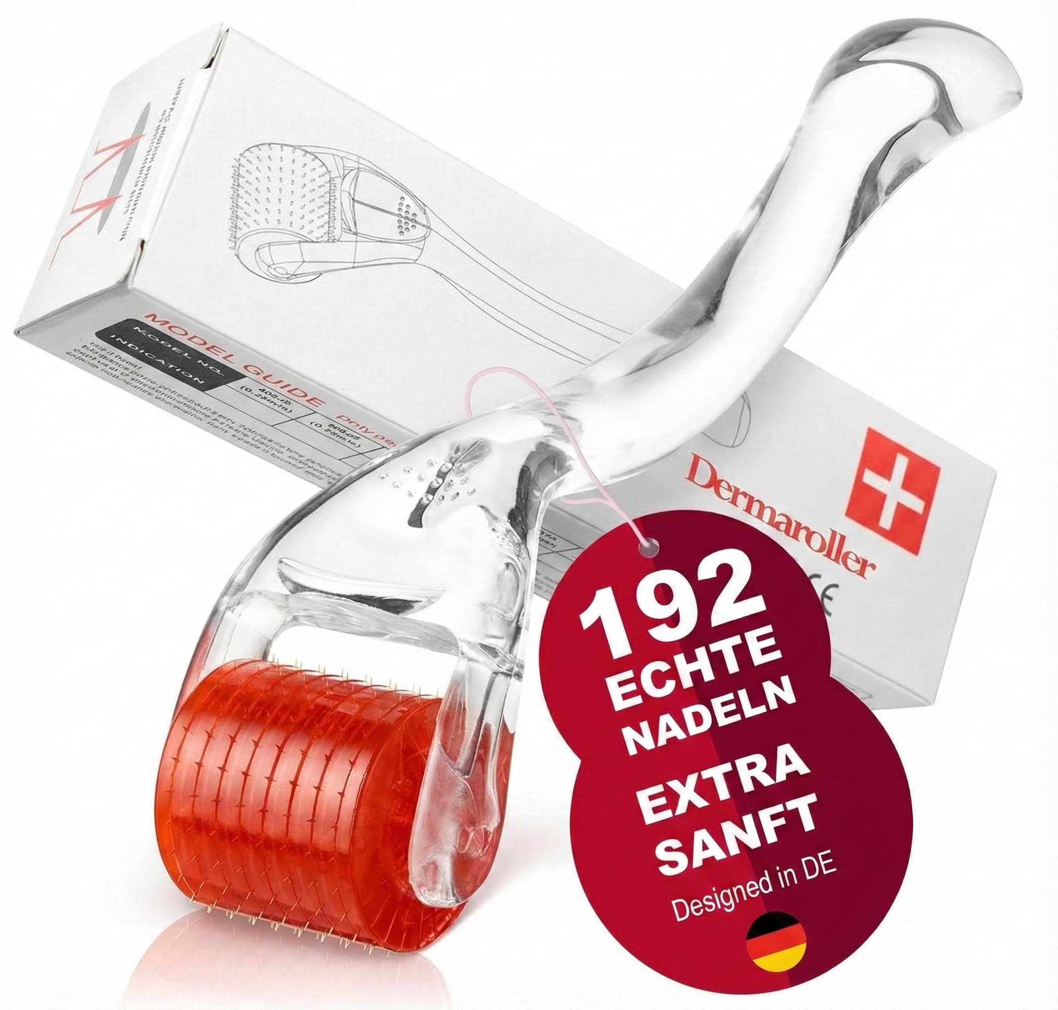 Derma Roller Microneedling Roller for Home - 192 Real Needles - Professional Needle Roller 0.75 mm for Face and Body | For Skin Care, Hair Growth & Microneedling | skinFUTURE