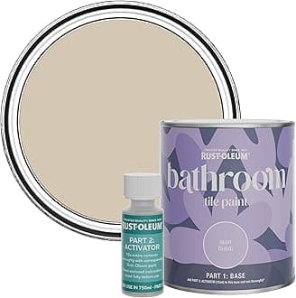 Rust-Oleum Beige Water-Resistant Bathroom Tile Paint in Matt Finish - Butterscotch 750ml