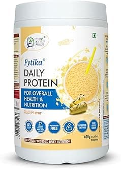 Daily Protein - 400g (Kulfi, Pack of 1) | Protein Powder for Adults with 37 Essential Vitamins & Minerals, | 50% Protein Per Serve | High Protein Drink for Women & Men