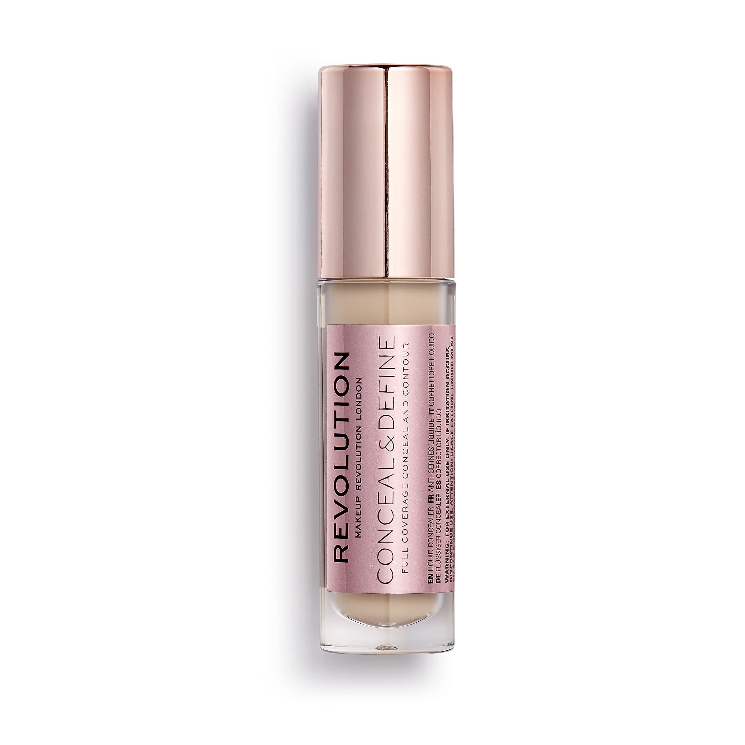 Revolution Conceal & Define Concealer, Lightweight, Long-Lasting, Full Coverage Face Makeup, C2, 4g