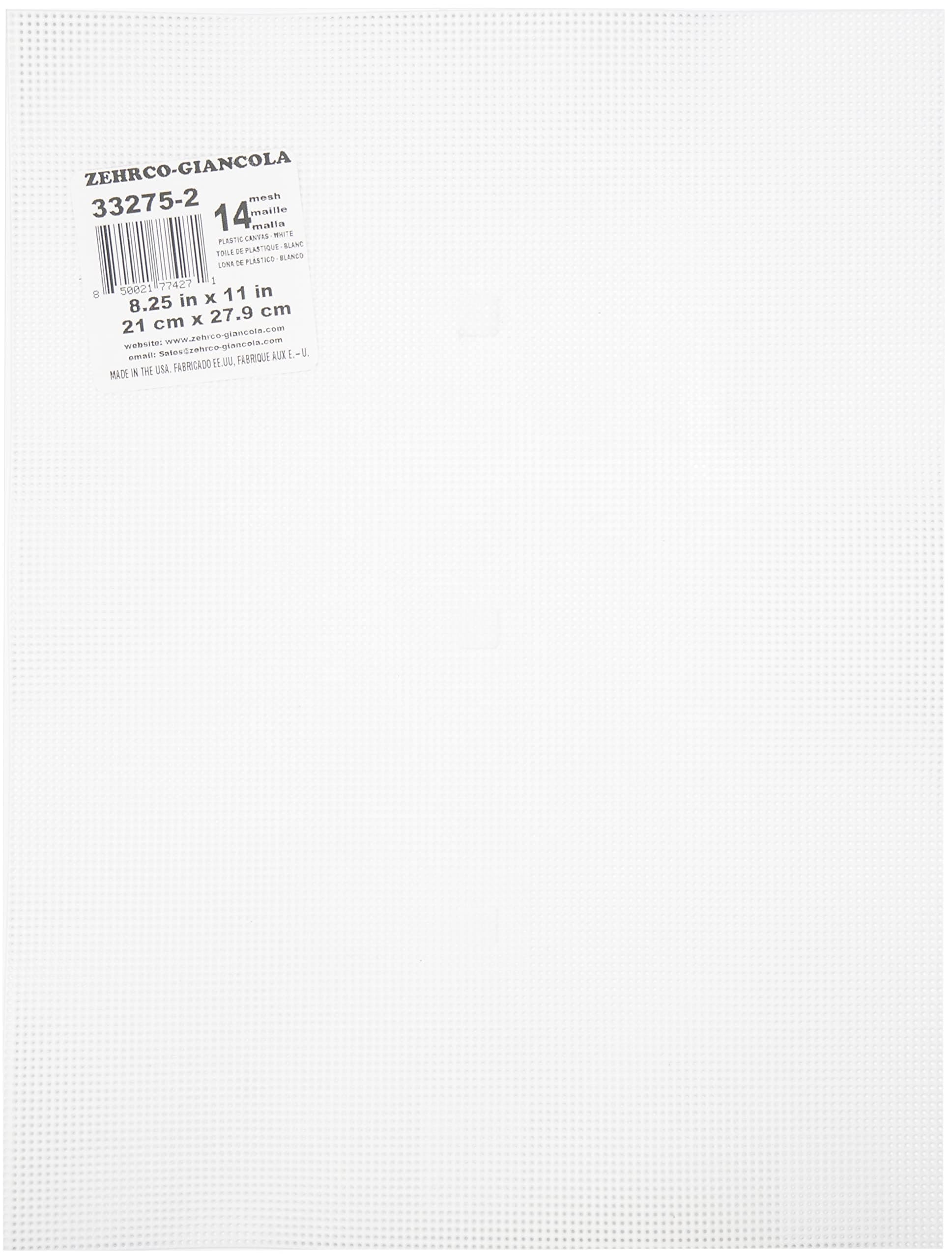 Darice Plastic Canvas #14 Mesh 8.25x11 White