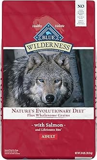 Blue Buffalo Wilderness High Protein Natural Adult Dry Dog Food Plus Wholesome Grains, Salmon 24-lb