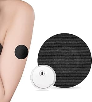 20 Pack Adhesive Patches for Freestyle Sensor Cover Libre 3 Waterproof Overpatch Diabetic CGM Tape,Black