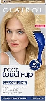 Root Touch-Up by Nice'n Easy Permanent Hair Dye, 10 Extra Light Blonde Hair Color, Pack of 1