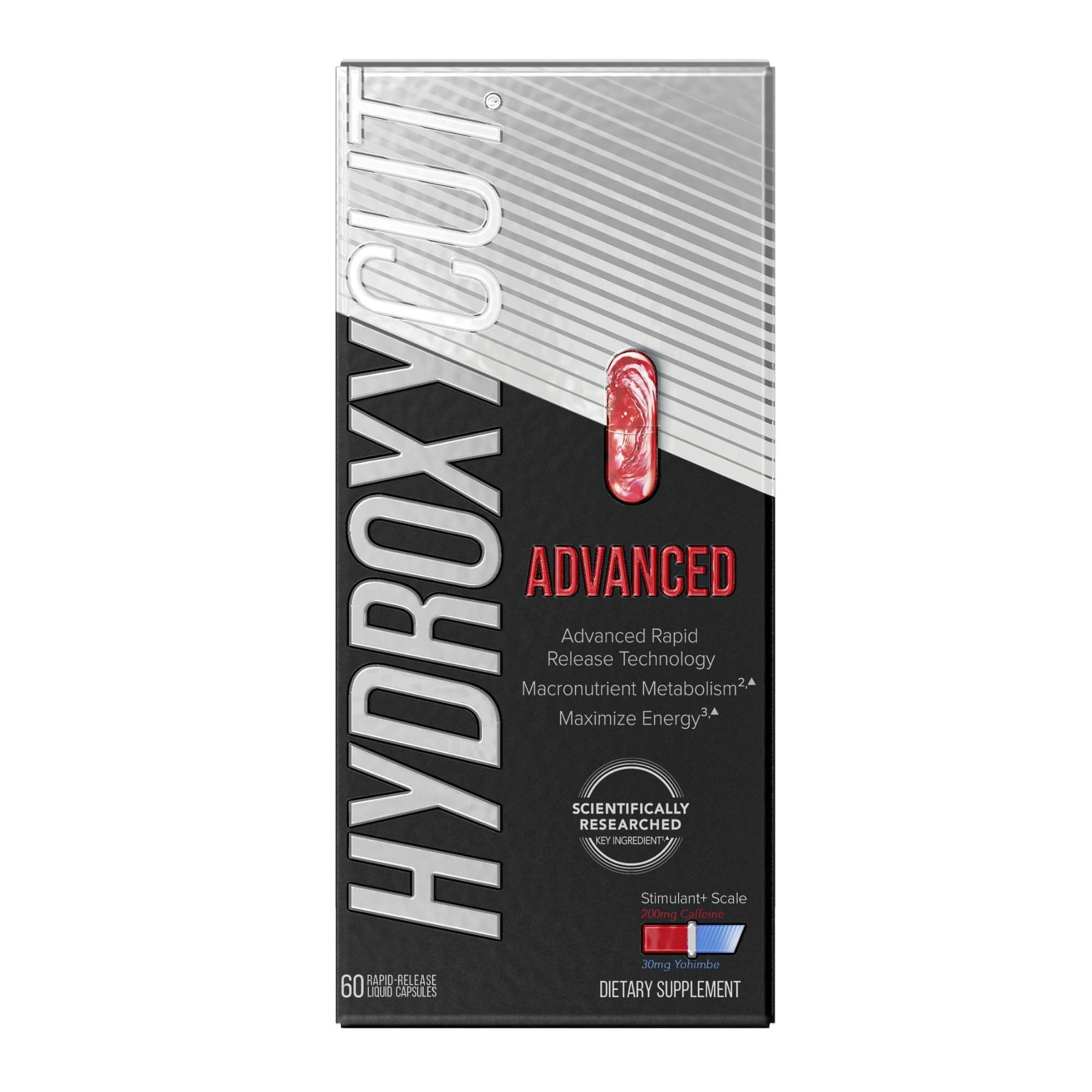Hydroxycut Advanced - 60 Rapid-Release Liquid Capsules - Thermogenic Calorie Burn, Maximize Energy - for Women & Men