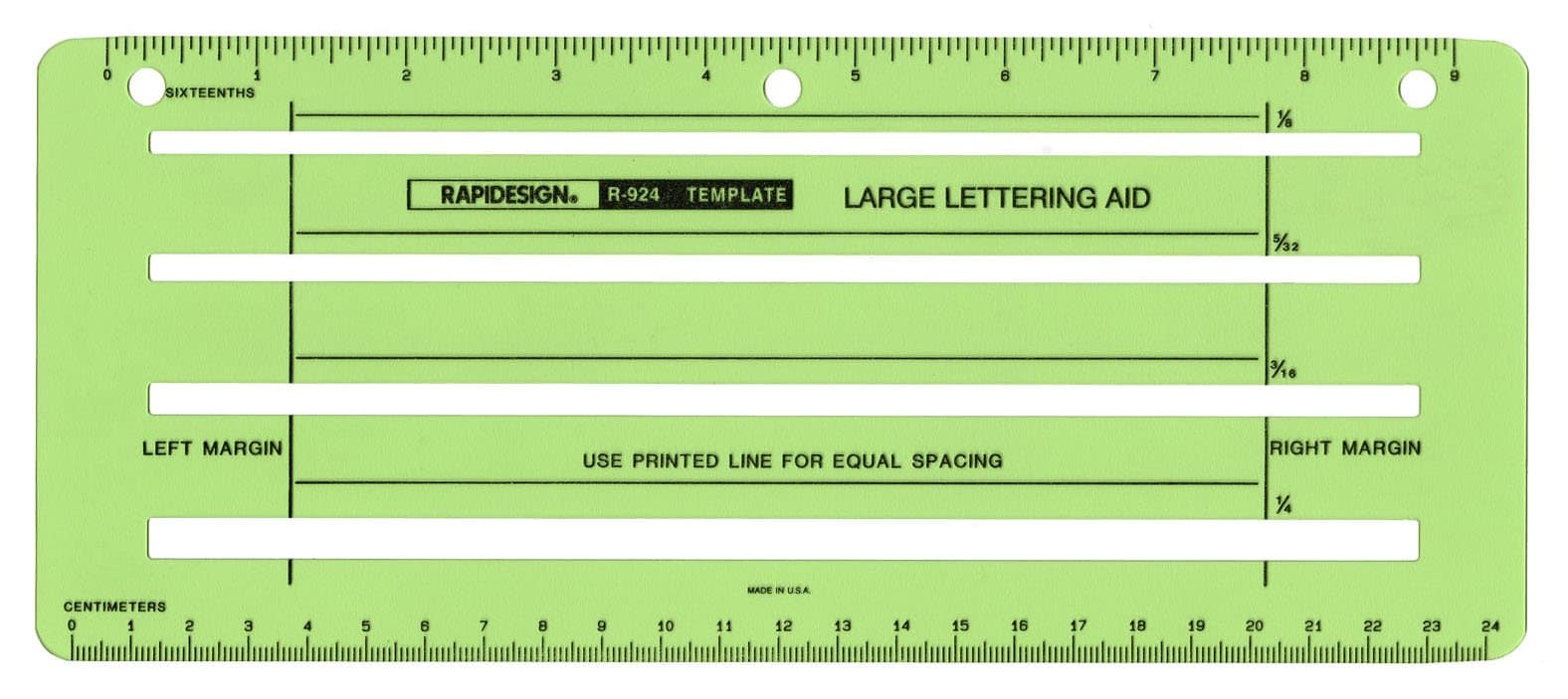 Rapidesign Large Lettering Aid Template, 1 Each (R924)