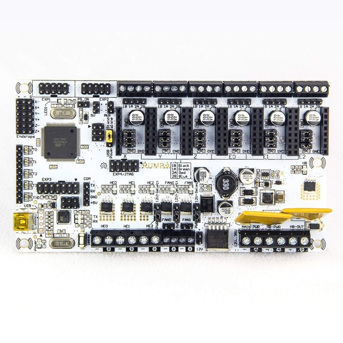 Rumba Control Board (with 5 DRV8825 Stepper Drivers)