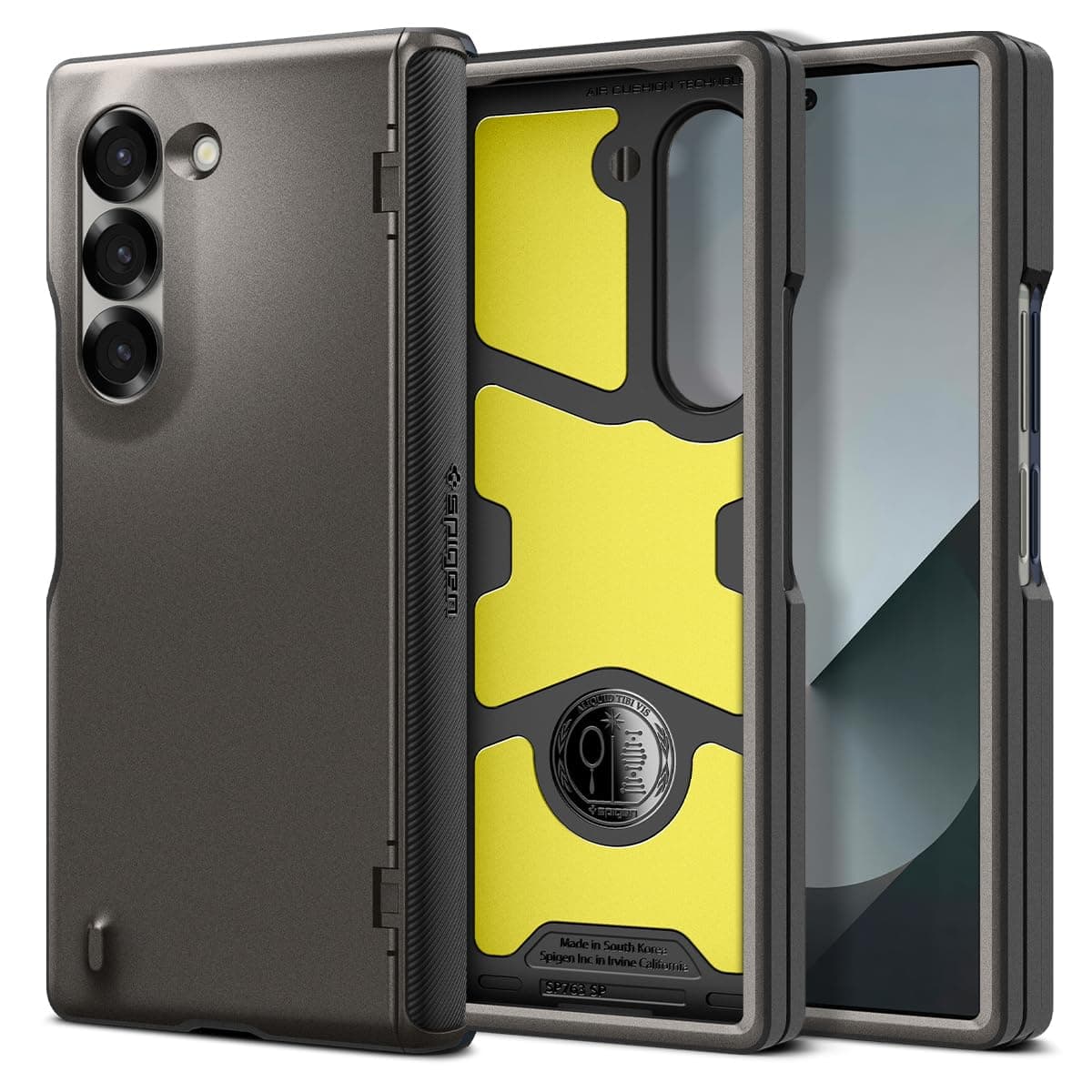 Spigen Slim Armor Pro | Samsung Galaxy Z Fold6 Case [Hinge Protection] [Air Cushion Protection] Galaxy Z Fold 6 Back Cover | TPU+PC - Gunmetal