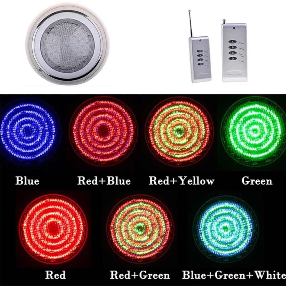 Dtemple 12V Underwater Pool Led Lights with 558 LED, 7 Colors Changing Swimming Pool Led Lights 12 Volt Fountains Lamp with Remote Control, 33W (US Stock)