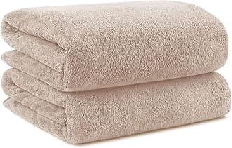 Orighty Microfiber Bath Towels Pack of 2(27'' x 54'') - Soft Feel, Highly Absorbent, Quick Drying for Body, Sport, Yoga, SPA, Fitness - Brown