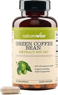 Green Coffee Bean Extract 800mg - with 50% Chlorogenic Acids - Support for Weight Goals, Energy, and Antioxidants - Vegan, Non-GMO - 60 Capsules[1-Month Supply]