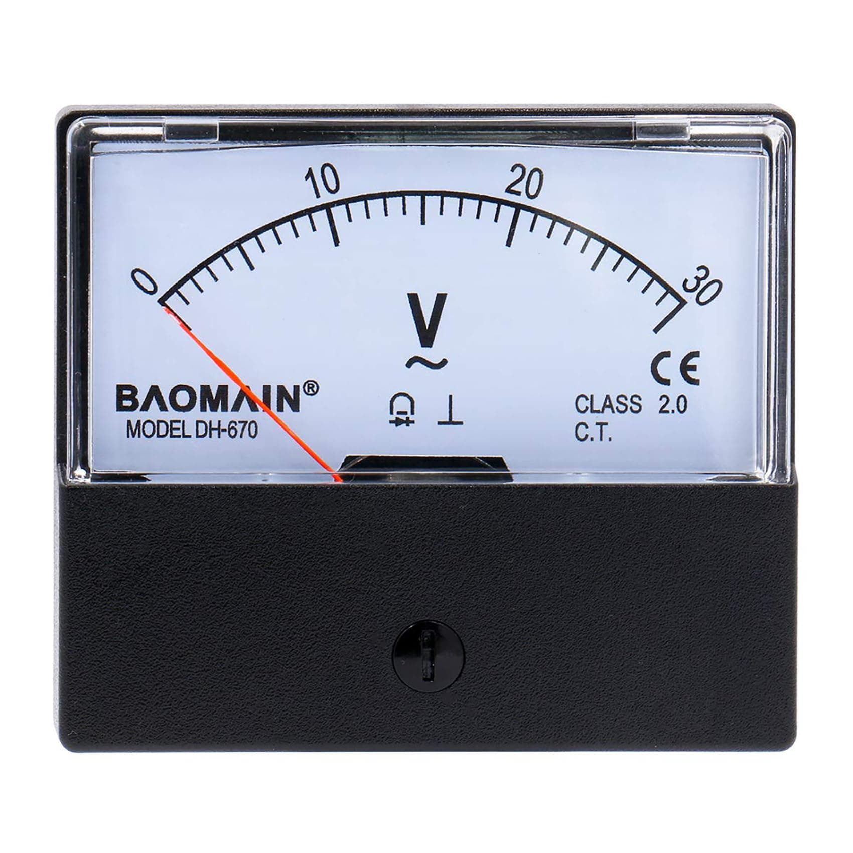 Voltmeter DH-670 AC 0-30V Rectangular Class 2.5 Analog Panel Volt Voltage Meter