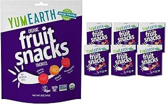 Organic Fruit Snacks, 5oz. (Pack of 6), Allergy Friendly, Gluten Free, Non-GMO, Vegan, No Artificial Flavors or Dyes,5 Ounce (Pack of 6)