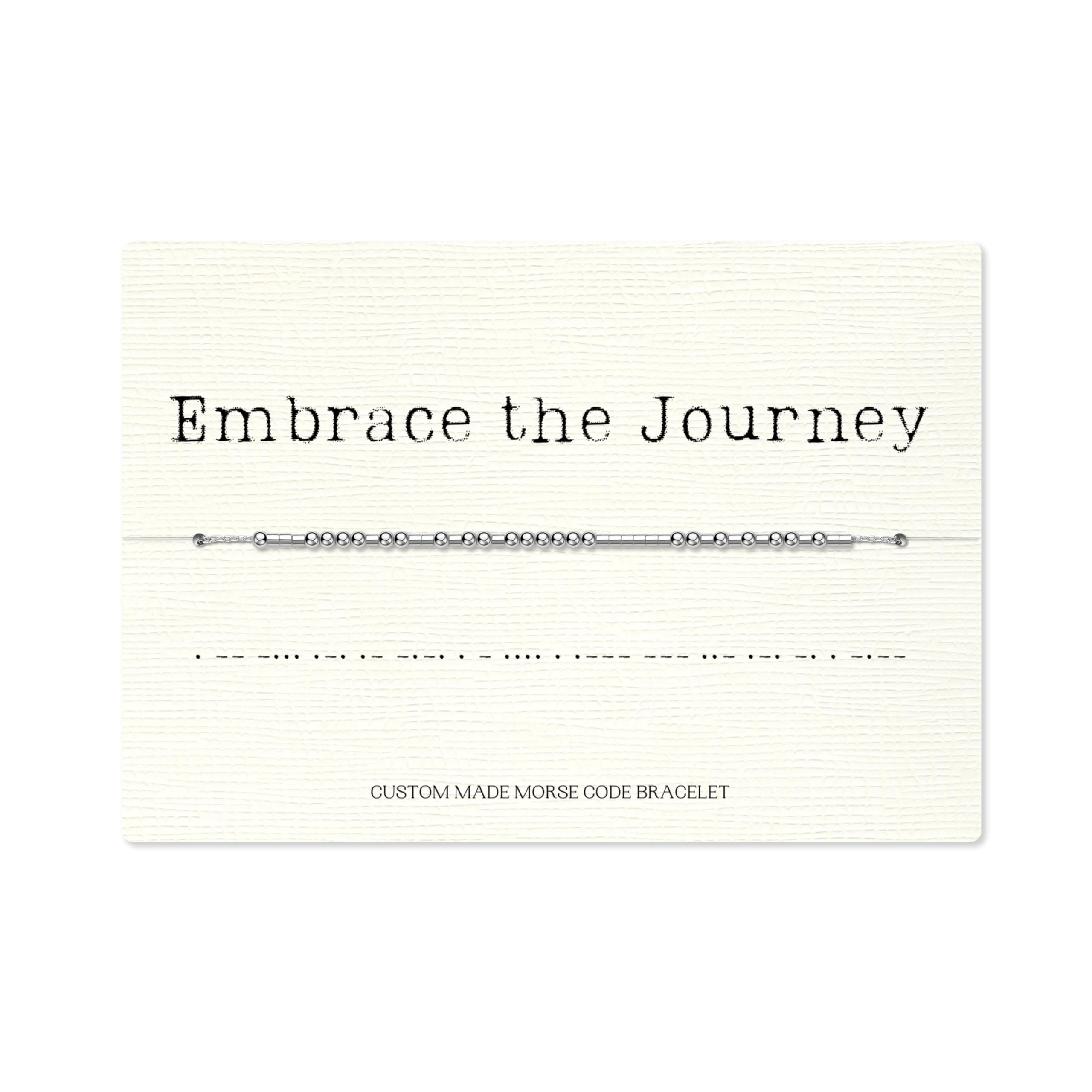 Morse Code Bracelets, Strength Inspirational Morris Code Bracelet for Women, 925 Sterling Silver Blessed Jewelry Gifts for Women Men