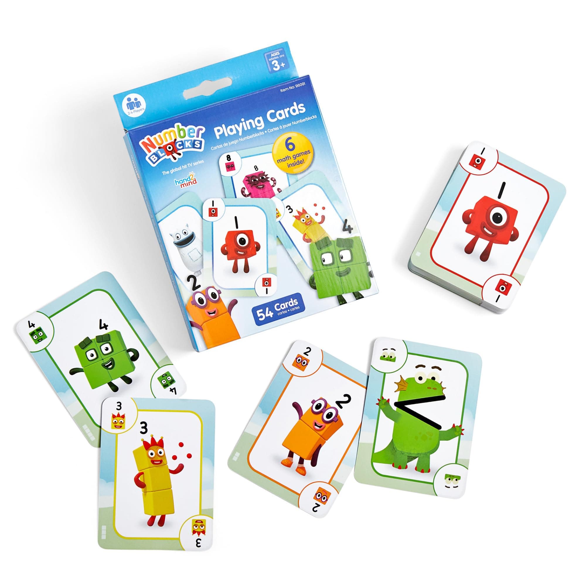 Learning Resources Numberblocks Playing Cards, Card Game from 3 Years, Cards with Character Pictures, Children's Games, Junior Games, Family Game for Travel, from 3 4 5 6 Years