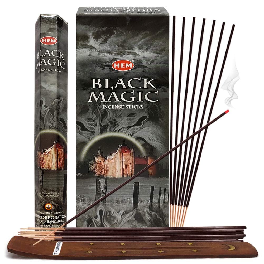Black Magic Incense Sticks and Incense Stick Holder Bundle Insence Insense Hem Incense Sticks