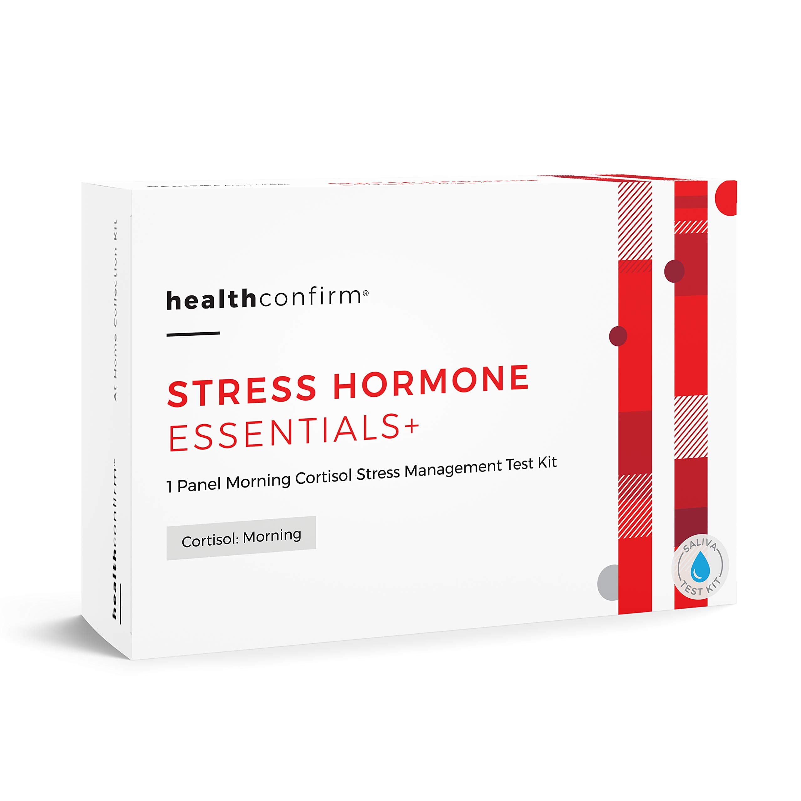 Stress Hormone Essentials - at-Home Test Kit - 1 Panel Morning Cortisol Stress Saliva Collection Test