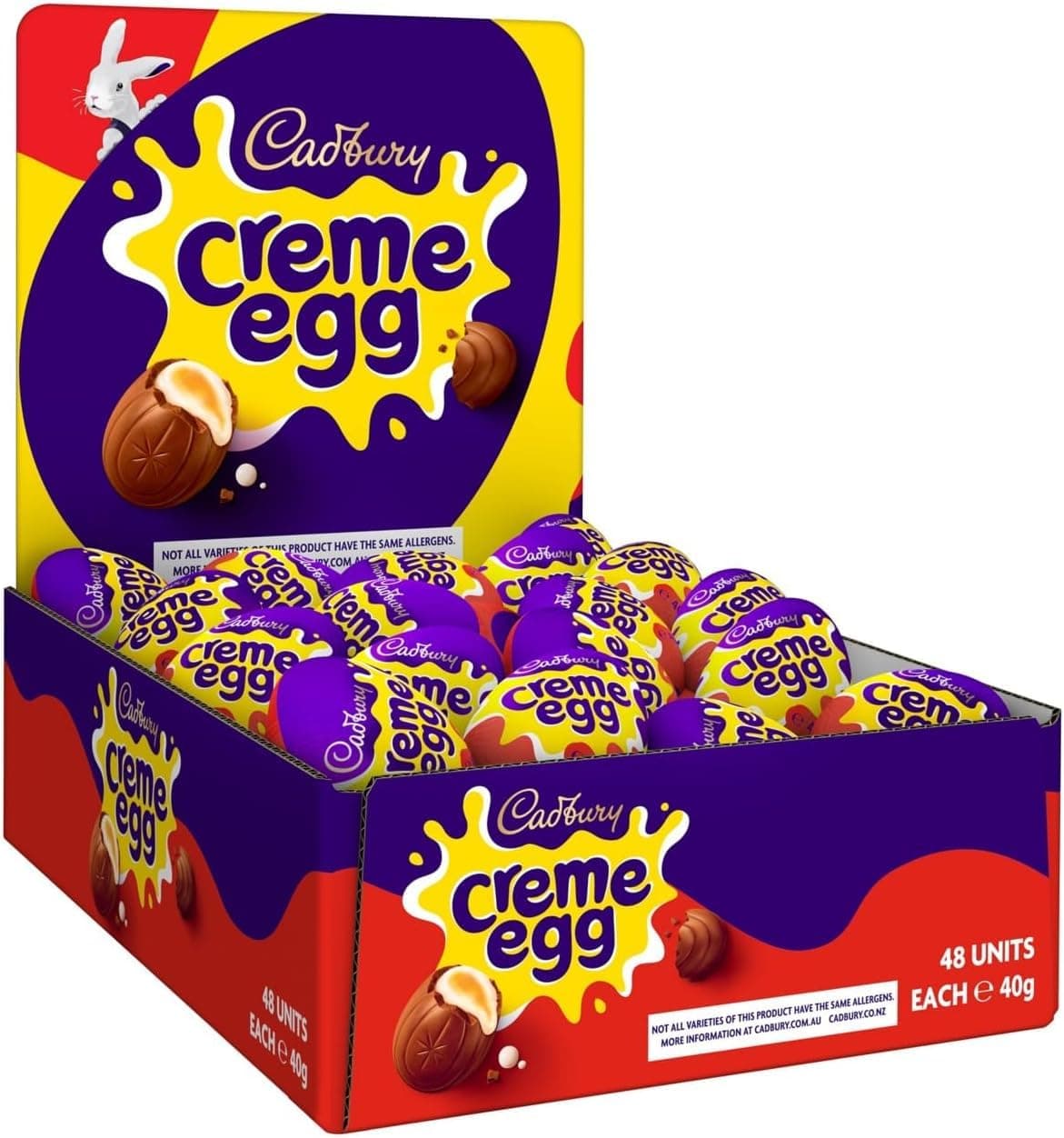 Cadbury Milk Chocolate Creme Eggs, Bulk Pack, Perfect for Easter Egg Hunts, 40 g (Pack of 48)