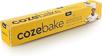 Coze Baking Paper 20 metres, Pack of 1, 100% Oven & Microwave Safe Upto 240°C, No Added Wax or Coating, 100% Food Safe, FDA Approved, Butter Paper Roll, Parchment Paper for Baking Cake (Off-White)