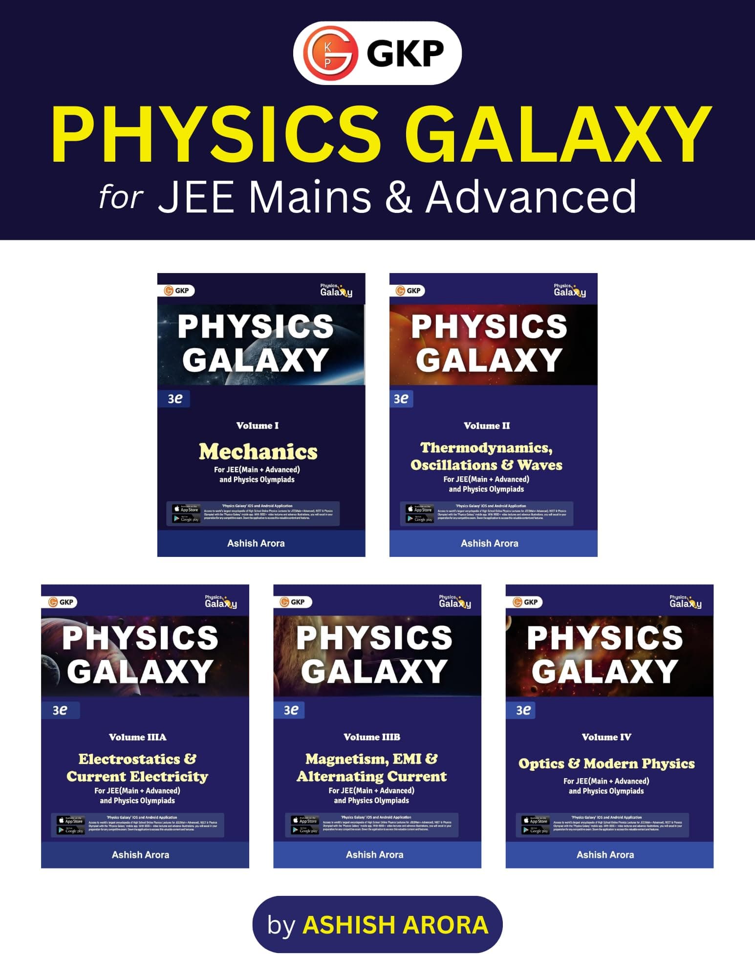 Physics Galaxy Set of 5 Volumes for JEE (Main & Advanced) 3rd Edition by Ashish Arora