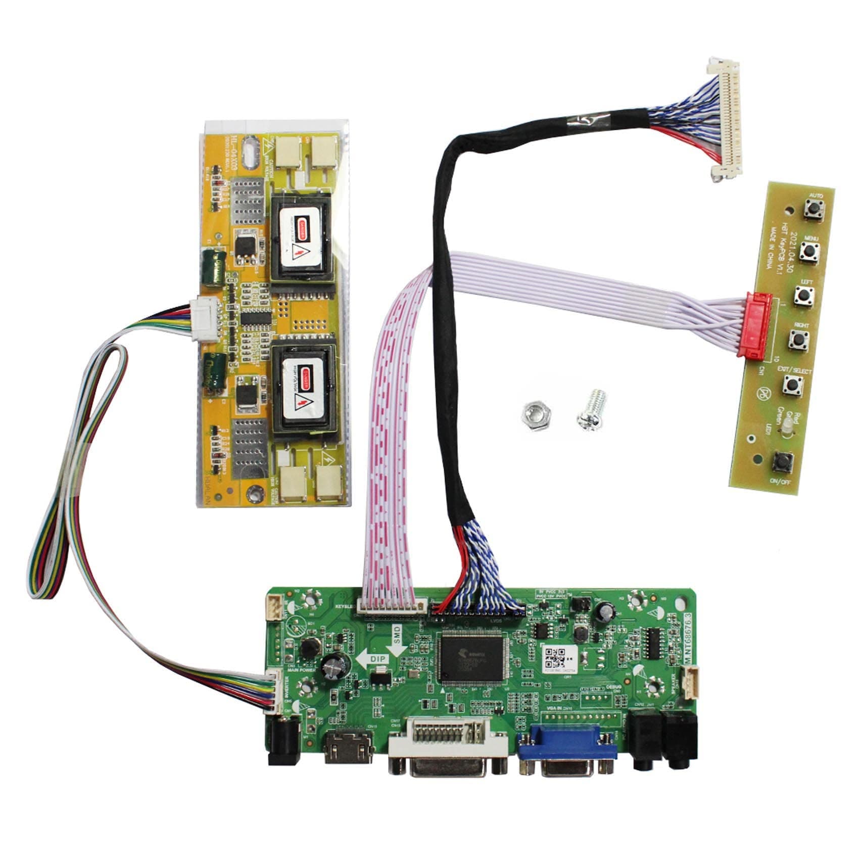 H/DMI+VGA+DVI+Audio Input LCD Controller Board For HSD190MEN4 M170EN06 17" 19" 1280x1024 4CCFL 30Pins LCD Panel