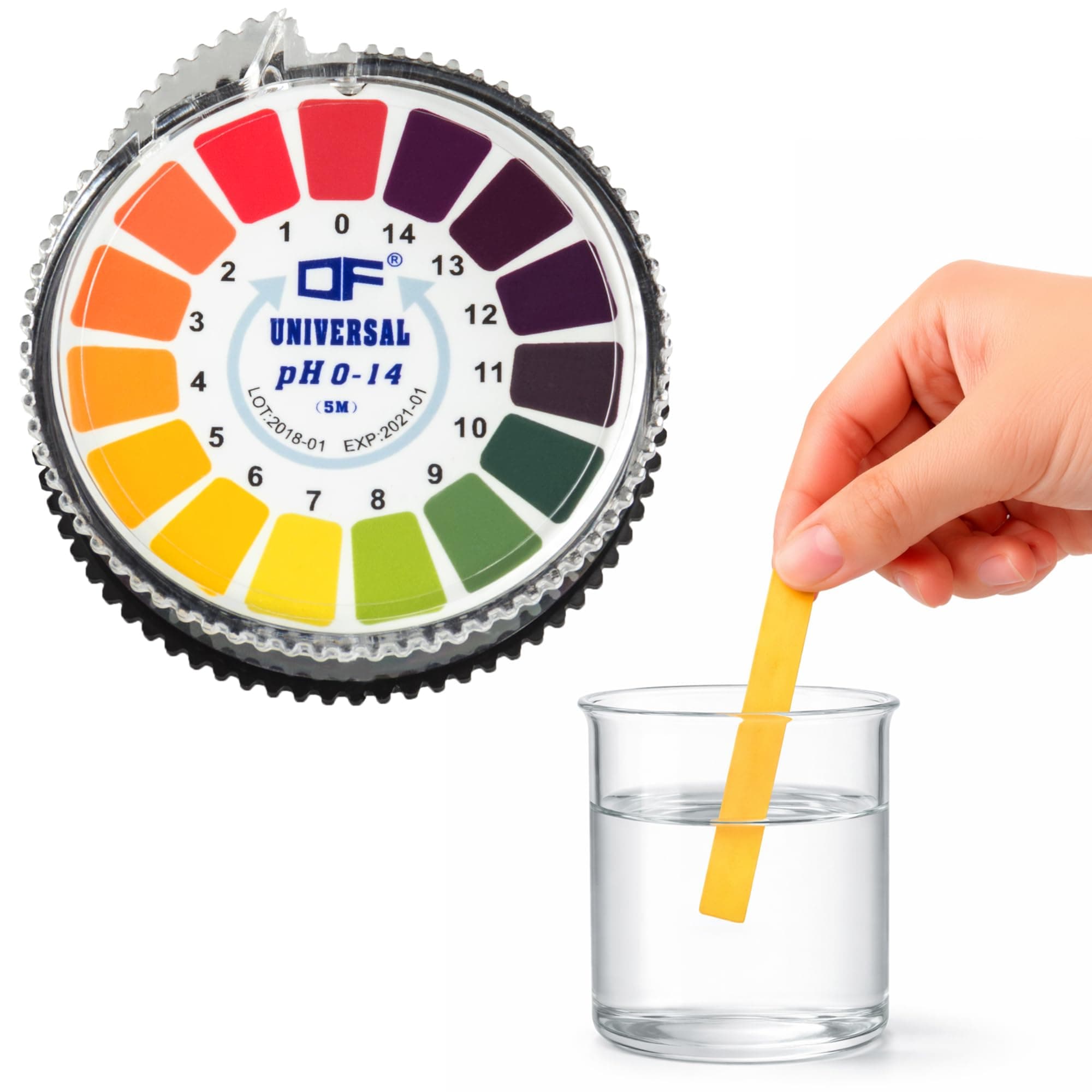 ECENCE pH test strips 1x roll Hot tube pool and spa test strips litmus test paper measuring range 0-14 universal indicator paper acidity test for aquariums drinking water